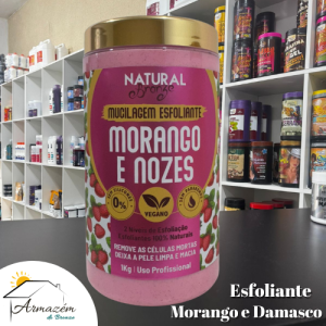 Esfoliante de Morango e Damasco 1kg - Max Natural Bronze Cosméticos